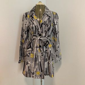 Ruby Rd Gray Belted Cardigan Jacket Belted Coat